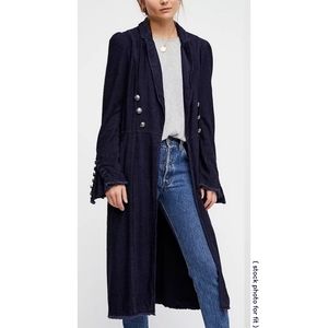 Free People Navy Pea Coat